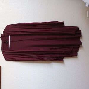 Lane Bryant Burgundy Open Front Cardigan
